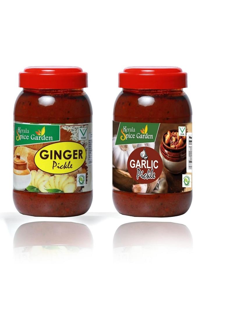 Kerala Spice Garden Ginger Garlic Pickle |100 Natural |Kerala Style | Combo| Authentic Taste 500G 500 G