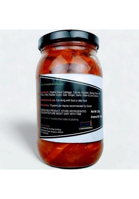 Hands On Tummy Red Kimchi Spicy Korean Probiotic Prebiotic Pickle For Gut Health 330 Grams