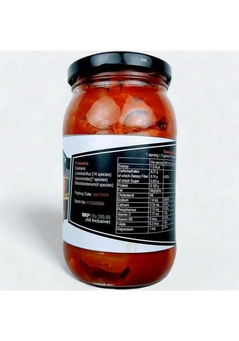 Hands On Tummy Red Kimchi Spicy Korean Probiotic Prebiotic Pickle For Gut Health 330 Grams