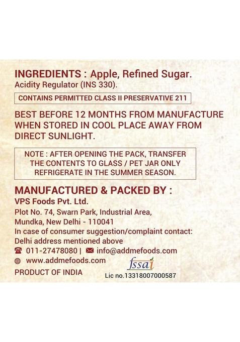 Add Me Sweet Apple Murabba Seedless Vaccum Packed Without Syrup Seb Muraba750Gm Pack Of 3 Immunity Boosters