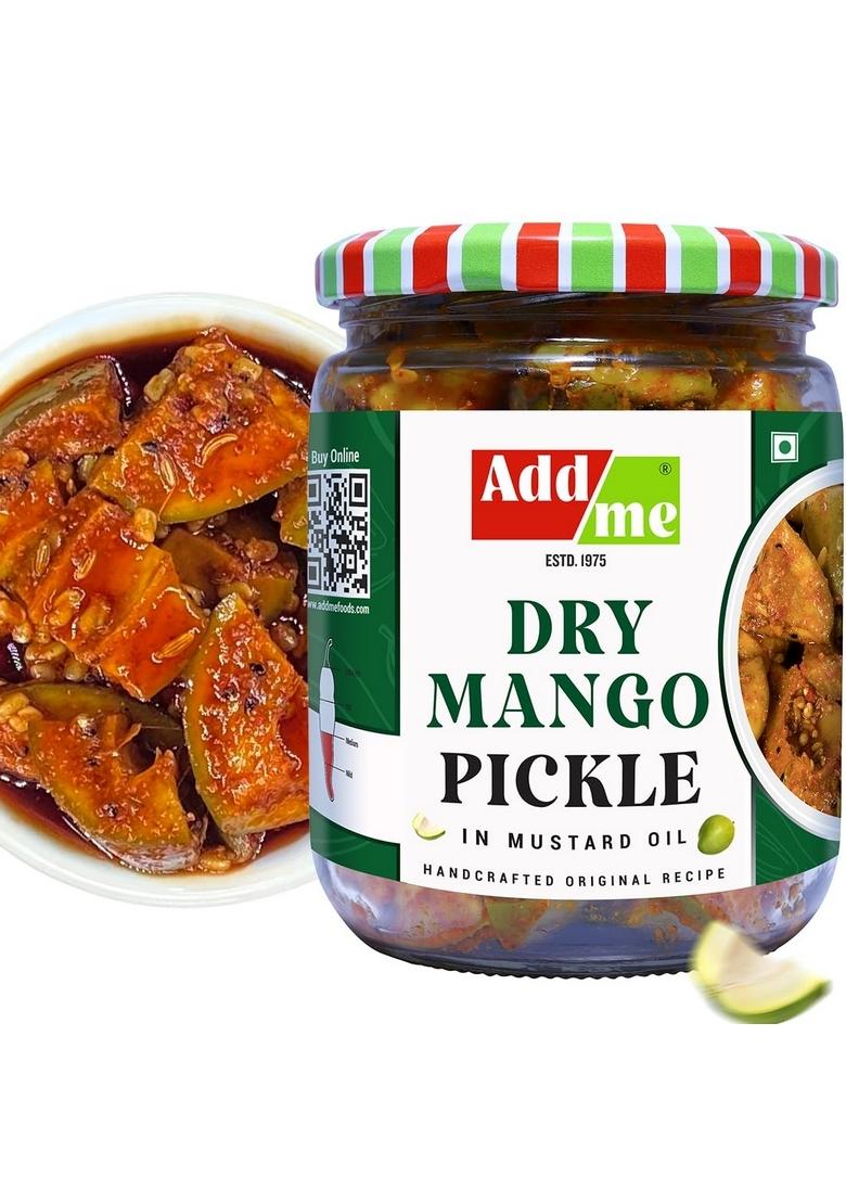 Add Me Dry Mango Pickle In Mustard Oil 500Gm | Aam Ka Sukha Achar Style Pickles Glass Pack