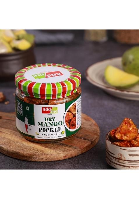 Add Me Home Made Dry Mango Pickle Sukha North Indian Aam Ka Achar 300Gm Mixed Supreme Glass Pack