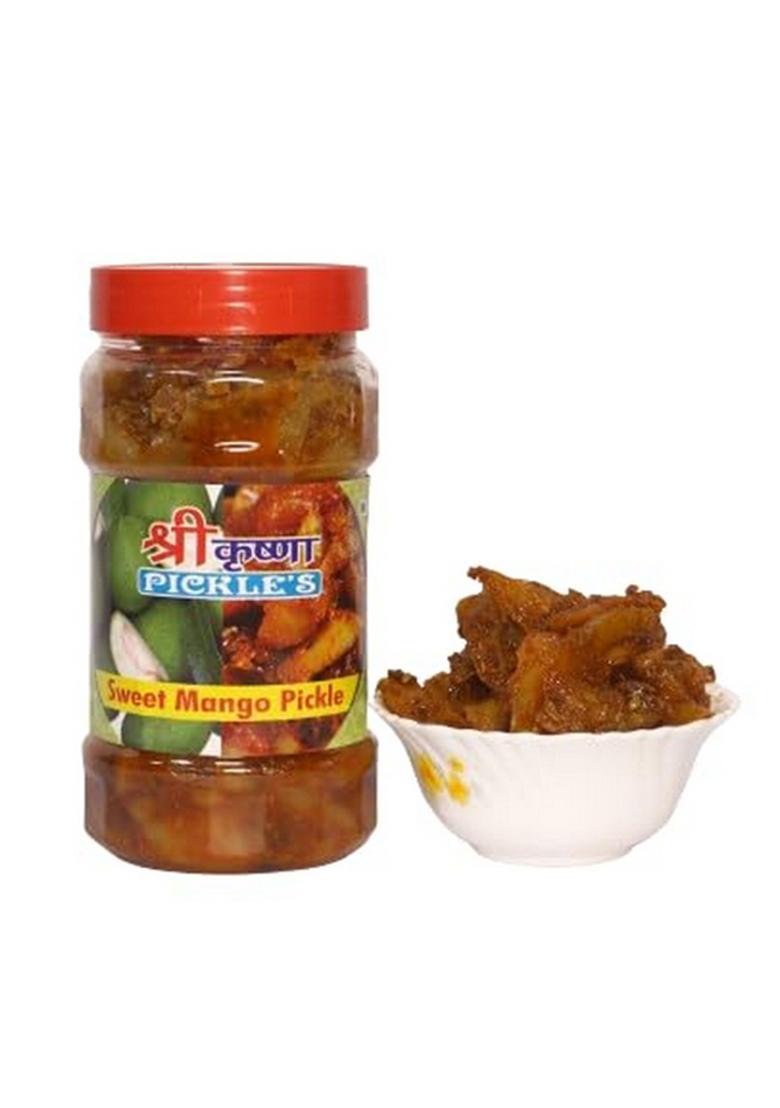 Shri Krishna Pickles Mango Pickle Sweet N Sour | Home Made Handmade Traditional No Preservatives Sundried All Natural In India Jar Pack 500 Gm