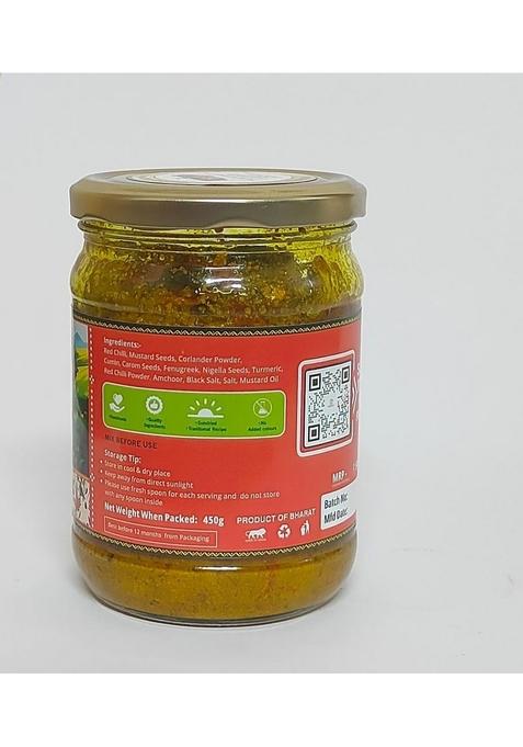 Nikkit Homemade Rajasthani Taste Spicy Tangy Rich Flavor Ready To Eat Red Chilli Stuffed Pickle Jar For Pairing With Snacks Meals 250Gm