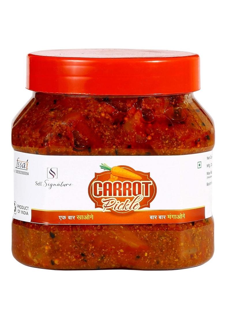 Self Signature Carrot Pickle Gajjar Ka Achar Premium Jar ||Ghar ||Mouth Watering Mother Made Love 400 Gm