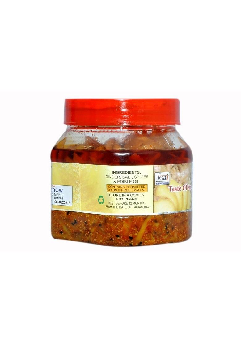 Sun Grow Brand Organic Homemade Ginger Pickle Achaar 500Gm