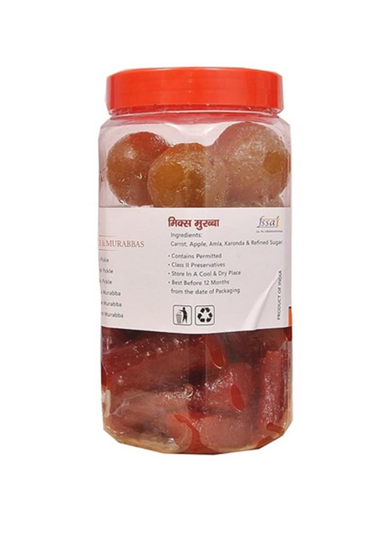 Self Signature Homemade Organic Natural Freshsweet Mix Murabba Apple Amla Carrot Karonda Cherry 900 Gram
