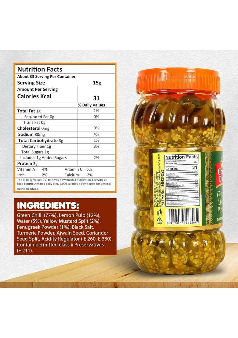 Chokhi Dhani Spicy Combo Of Green Chilli Pickle And Mixed 500 G Authentic Indian Taste Perfect For Meals Snacks Parathas Rice Everyday Food