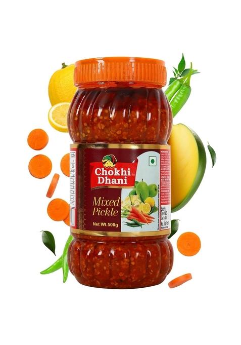 Chokhi Dhani Spicy Combo Of Green Chilli Pickle And Mixed 500 G Authentic Indian Taste Perfect For Meals Snacks Parathas Rice Everyday Food