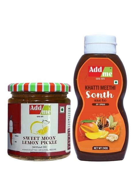 Add Me Homemade Tasty Nimbu Ka Achar Lemon Pickle Without Oil 350 Gm Khatti Meethi Sonth Chutney 240 Samosa Chatni