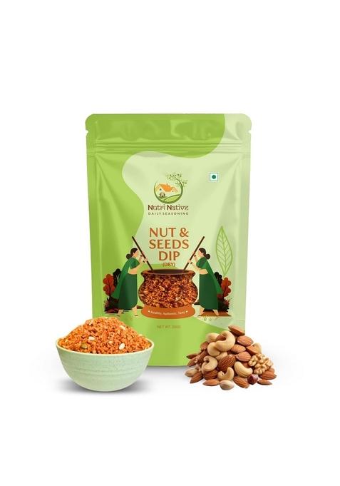 Nutrinative Nut Seeds Dip – Roasted Mix Spread With Almonds Cashews Walnuts Red Chili Super Plant Protein Omega 3 Antioxidants Vegan No Sugar Gluten Free 200G