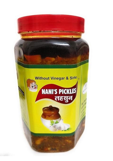 Nani'S Pickles Garlic Lehsun Pickle 1 Kg Pack Marwadi Style Home Made Without Chemical Preservative