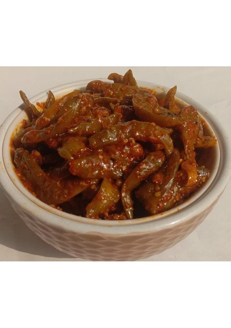 Kababi Delhiwala Green Chilli Pickle Homemade Fresh Harimirch Ka Aachar 400G Mother’S Recipe | Organic North Indian Healthy Traditional Home Made Achaar