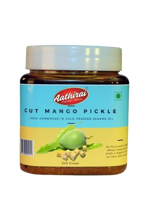 Aathirai Cut Mango Pickle 250G | No Artificial Preservative 100 Natural Organic Homemade With Cold Pressed Sesame Oil Spicy Tangy Tasty
