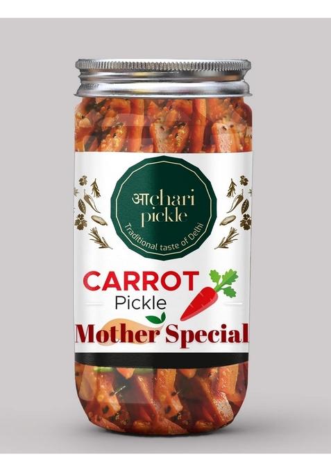 Achari Pickles Mother'S Special Carrot Pickle Homemade Fresh Gaajar Ka Aachar 400G Mother’S Recipe | Organic North Indian Healthy Traditional Home Made Achaar