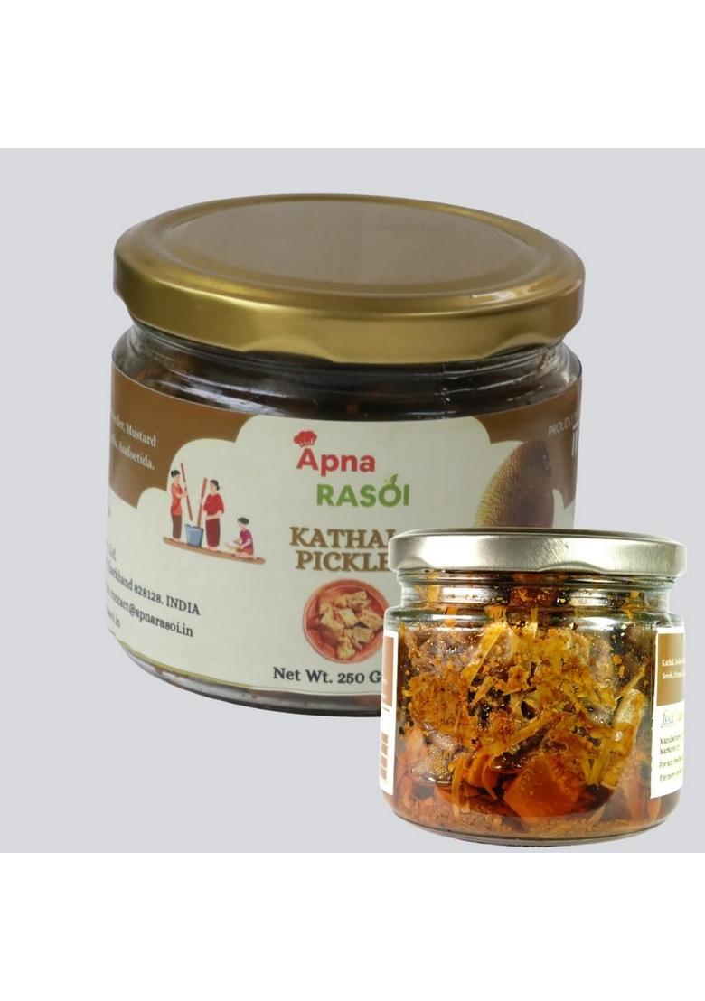 Apna Rasoi Homemade Jackfruit Pickle Authentic Kathal Ka Achar Sun Dried For Rich Flavour No Preservatives Traditional Recipe With Natural Ingredients 250G Perfect Indian Condiment