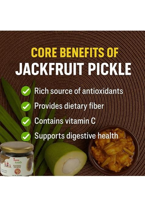 Apna Rasoi Homemade Jackfruit Pickle Authentic Kathal Ka Achar Sun Dried For Rich Flavour No Preservatives Traditional Recipe With Natural Ingredients 250G Perfect Indian Condiment