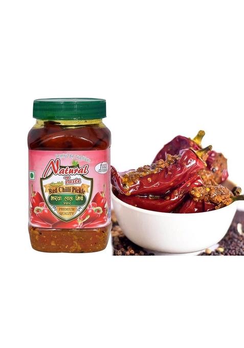 Natural Taste Rajasthani Masala Homemade Organic Red Chilli Pickle Bharwan Lal Mirch Ka Achar 800Gm