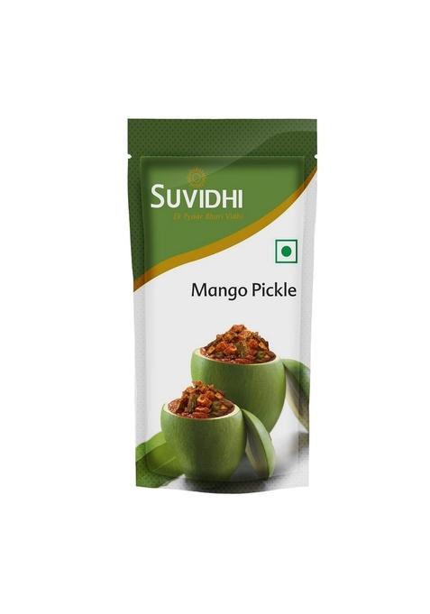 Suvidhi Mango Pickle 200Gm Pack Of 4 | Aam Ka Achar |Traditional Indian Authentic Less Oil Dry Achaar Home Made With Organic Methods Preservative Free