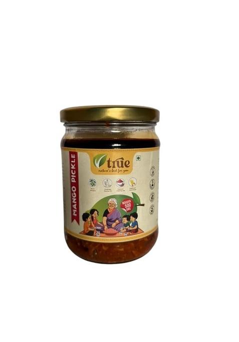 Vtrue Mango Magaya Pickle | Authentic Andhra Recipe Sun Dried Flavor Tangy Spicy Blend Smooth Texture With Aromatic Spices Ideal Curd Rice And Meals 200 G