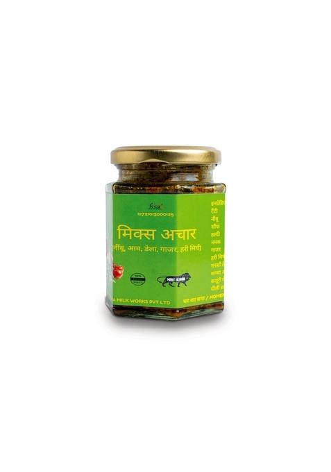 Tatya Milk Works Village Farm Homemade Mix Achar | Traditional Mixed Pickle No Preservatives 100 Natural Taste 200 Grams