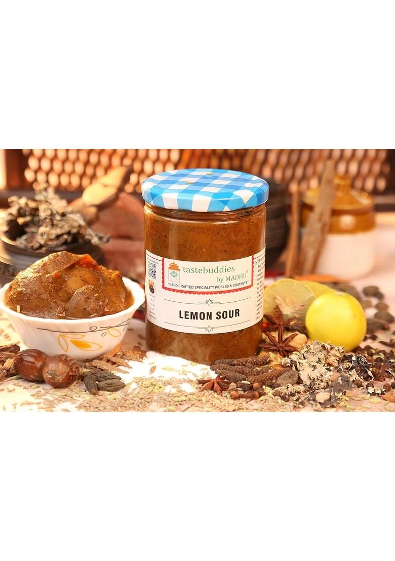 Tastebuddies By Madhu Madhu® Lemon Sour Pickle 450 Gm Handcrafted Homemade A Unique Traditional Recipe Fresh Nimbus Prepared With Loads Of Spices Must Have In Indian Homes