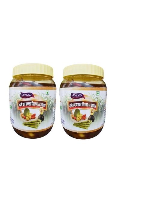Coiled Gavai Swad Hand Made Desi Ganne Siraka Sugarcane Pickle Sirka Vinegar With Spices And Kathal| Karaunda|Spices Combo Pack 1 Kg 500 Grams