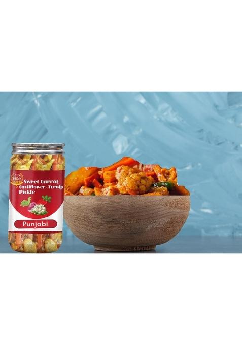 Kababi Punjabi Gobhi Gajar Shalgam Pickle 400Grams Sweet Sour And Juicy Khatta Meetha Achar Mother’S Recipe | Organic North Indian Traditional Home Made Achaar