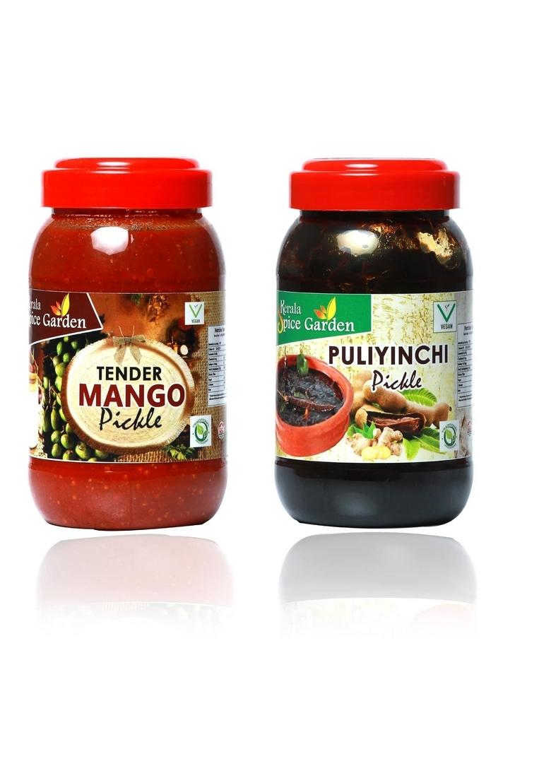 Kerala Spice Garden Tender Mango Puliyinchi Pickle | 100 Natural Style Combo 500G Tamarind 500 G