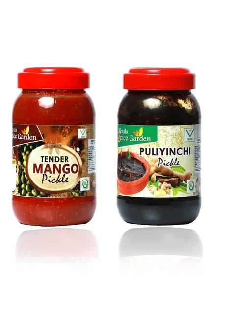 Kerala Spice Garden Tender Mango Puliyinchi Pickle | 100 Natural Style Combo 500G Tamarind 500 G