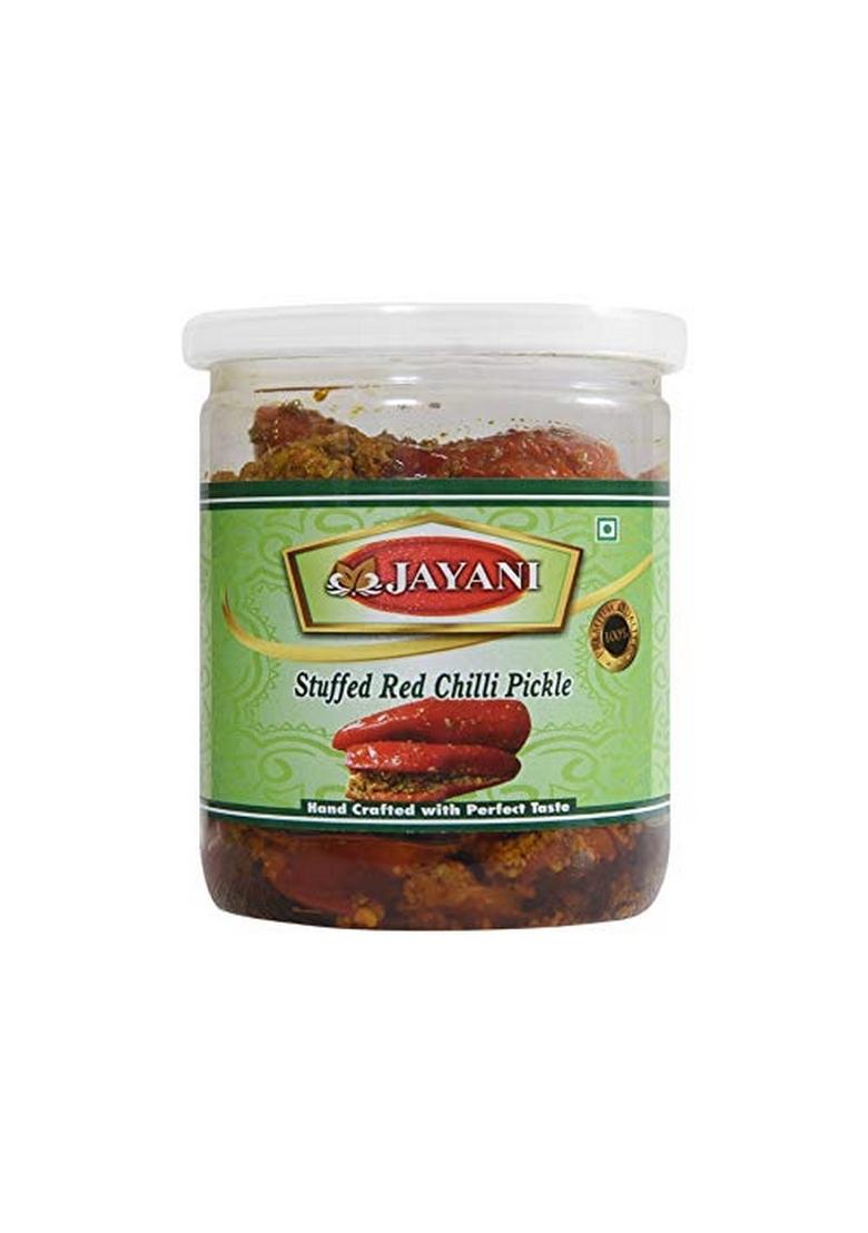 Jayani Homemade Stuffed Red Chilli Pickle 380 Gm