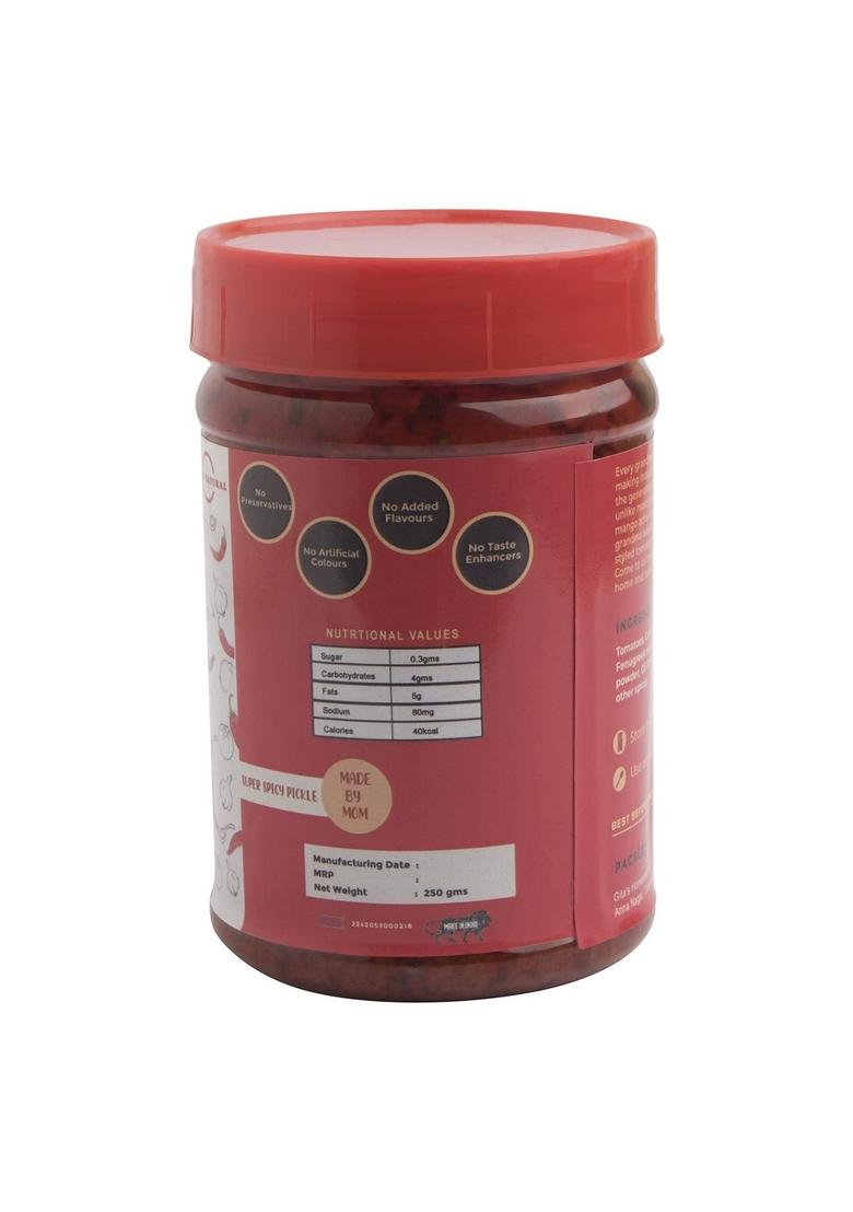 Gita'S Homemade Authentic Andhra Style Spicy Tomato Pickle 250Gm