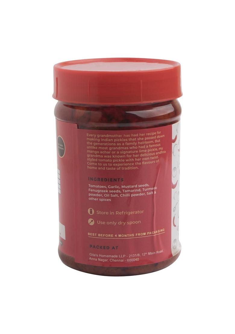 Gita'S Homemade Authentic Andhra Style Spicy Tomato Pickle 250Gm