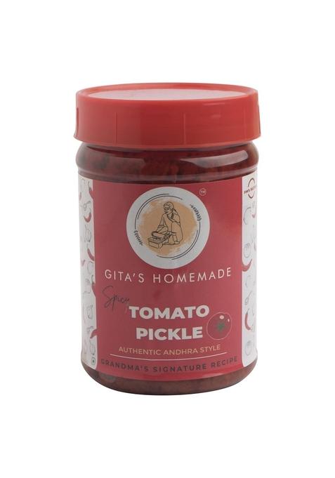 Gita'S Homemade Authentic Andhra Style Spicy Tomato Pickle 250Gm