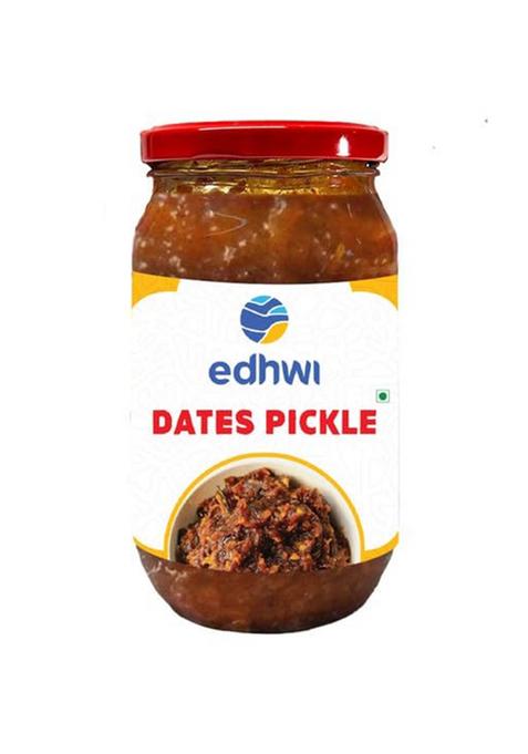 Edhwi Dates Pickle 200G | Sweet And Tangy Date Authentic Indian Flavor Khajoor Ka Achar 200 Gram