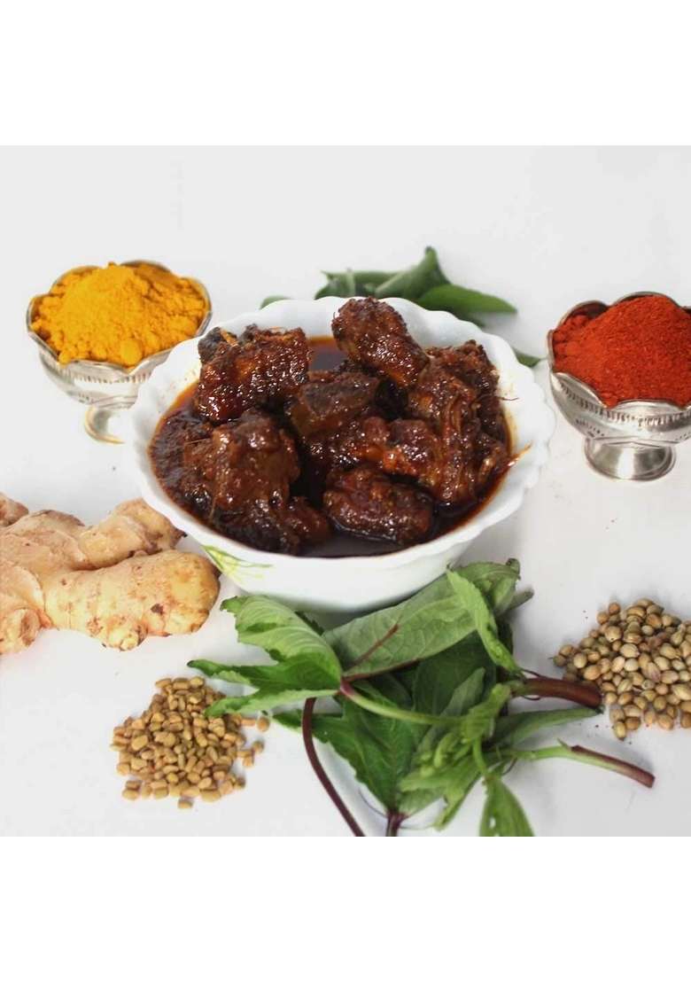 Sitara Foods Gongura Mutton Sorrel Leaves Pickle Boneless Home Made 500 Grams Pack - Indya