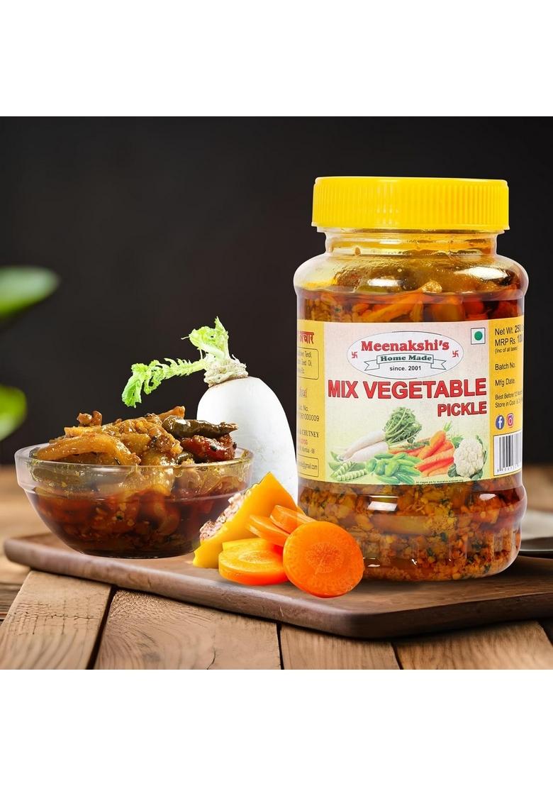 Meenakshi'S Home Made Mix Sabzi Vegetable Achar | A Medley Of Flavors 100 Natural No Preservatives Fresh Pickles With Mother'S Love 250G Pack 2