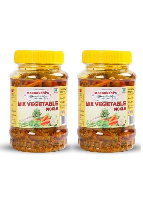 Meenakshi'S Home Made Mix Sabzi Vegetable Achar | A Medley Of Flavors 100 Natural No Preservatives Fresh Pickles With Mother'S Love 250G Pack 2