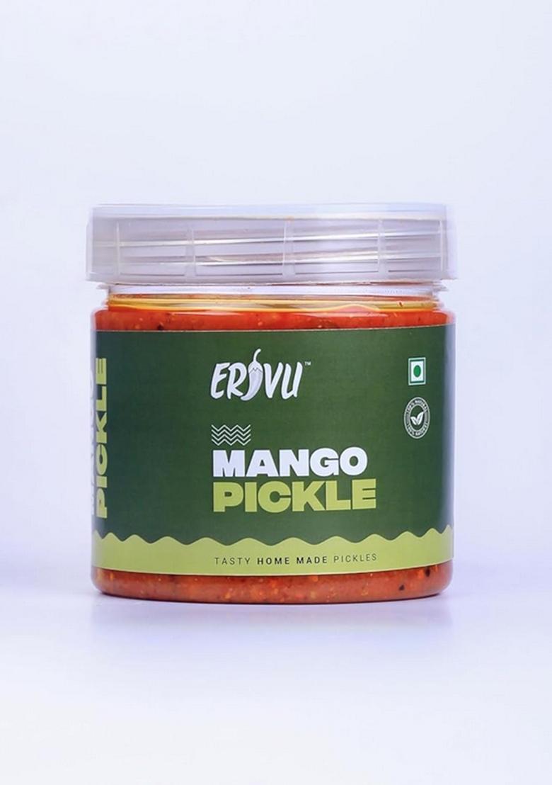 Erivu | Traditional Kerala Mango Pickle Homemade Handmade No Artificial Preservatives Made With Food Grade Vinegar Pack Of 1 300 Gram