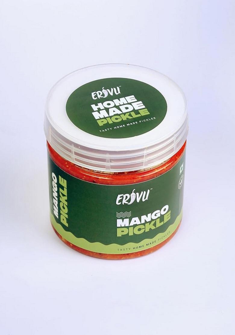 Erivu | Traditional Kerala Mango Pickle Homemade Handmade No Artificial Preservatives Made With Food Grade Vinegar Pack Of 1 300 Gram
