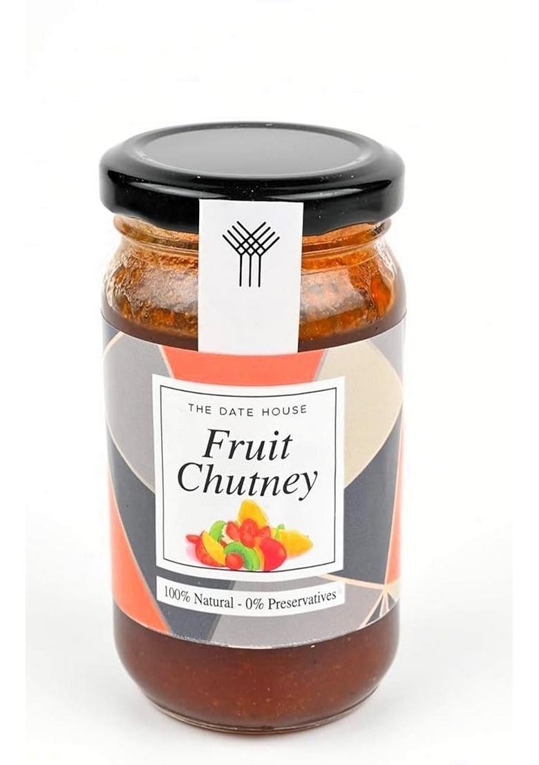 The Date House Fruit Chutney | Sweet And Sour Natural Healthy| No Artificial Preservatives Or Flavors 100 Plastic Free Packaging Mouth Watering 225 Gm Pack Of 1