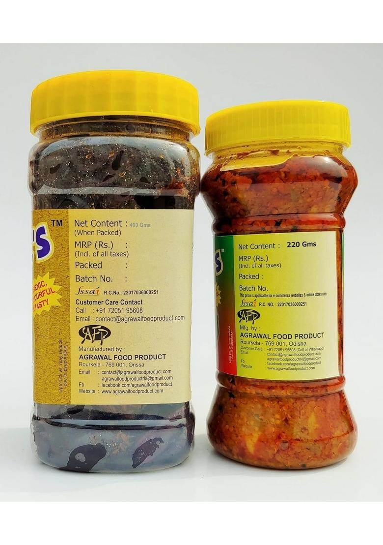 Agrawal'S Plum Sweet Pickle 400 Gram Mango 220 Combo