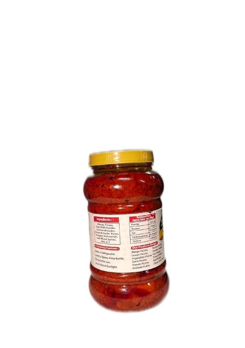 Delight Mango Pickle Homemade Spicy And Tangy Delicious Fresh Ready To Eat With Jar 250Grm