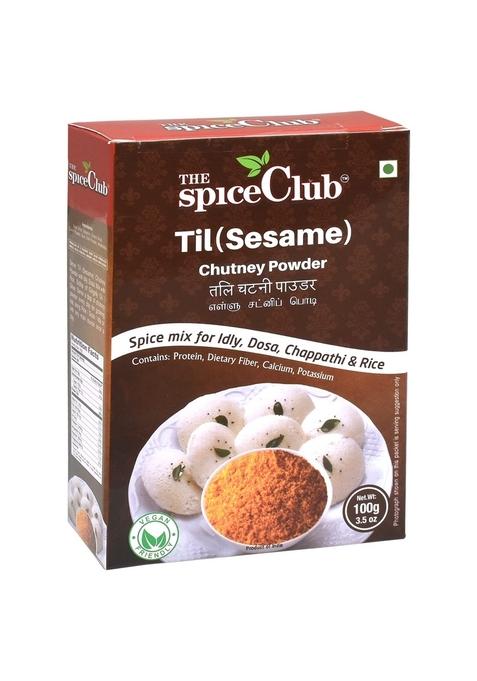 The Spice Club Til Sesame Chutney Powder 100 Grams Pack Of 3 Natural No Preservatives | Instant Flavor Boost Kitchen Shortcut Chef Inspired Mix Aromatic Symphony Freshly Ground Fusion Homestyle Blend Perfect Harmony Mixed Spices All In One Fresh