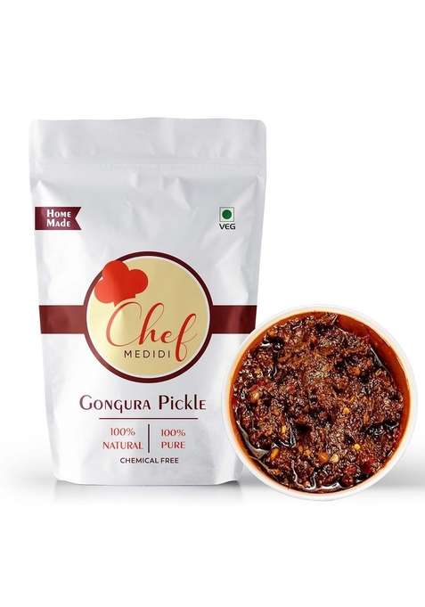 Chef Medidi Authentic Andhra Gongura Pickle Recipe | Spicy Pachadi With Garlic Puntikura 250 Grams