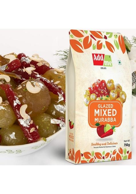 Add Me Sweet Mixed Murabba With Kesar Elaichi Amla Fine Quality Vacuum Packed Without Syrup 750G Each Pack Of 2 Apple Mango Carrot Karonda Pear Mix Immunity Booster Packs