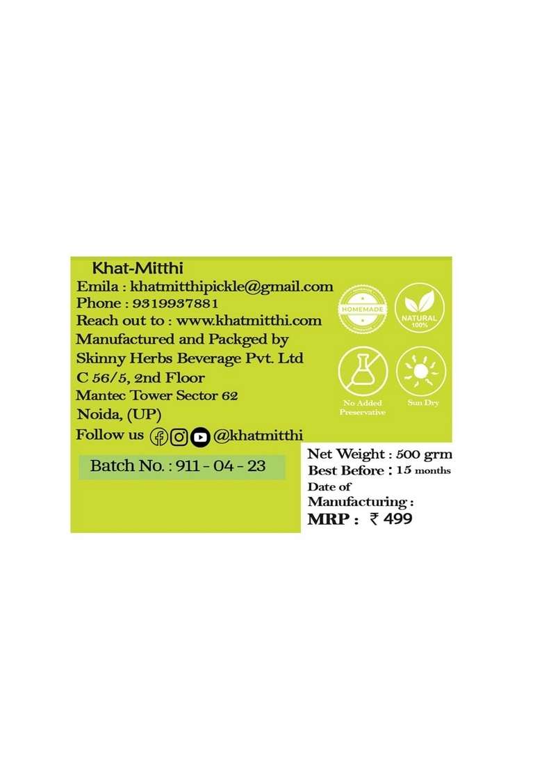 Khat Mitthi Desi Taste Lahsun Ka Achar 500 Gm Traditional Home Made Garlic Pickle In Fresh Mustard Oil Pure With No Added Preservative Or Chemicals - Indya