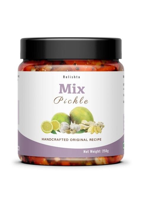 Relishta Mix Pickle 250G Maa Ka Hath Mother Made Homemade Masalo Se Bana