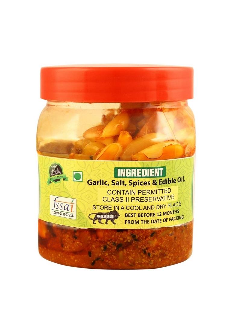 Aarohi Pure Natural Organic Homemade Hathon Se Bana Garlic Pickle 500Gm