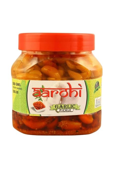 Aarohi Pure Natural Organic Homemade Hathon Se Bana Garlic Pickle 500Gm